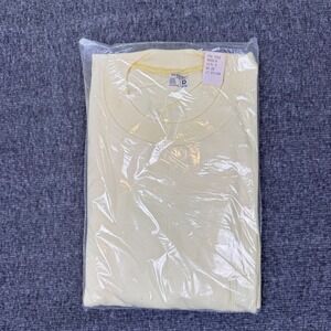 Vintage JC Penney Blank Pocket T-Shirt Men 2XL Yellow Short Sleeve Deadstock 70s